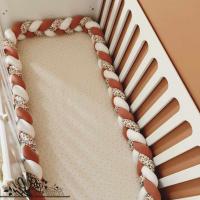 Tresse de lit fine 3m en Gaze Blanc / Marsala et Milly Rose